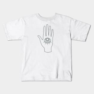 Sacred Mystic Hand With Eye Magical Protection Kids T-Shirt